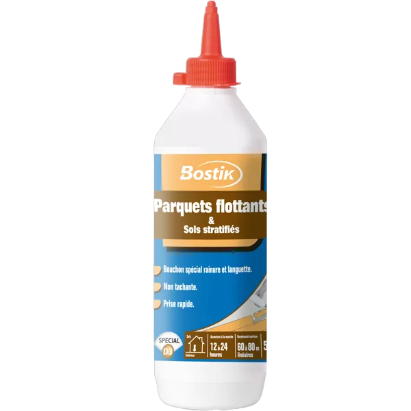 Colle à parquet pose flottante, classe D3, Bostik, 500g