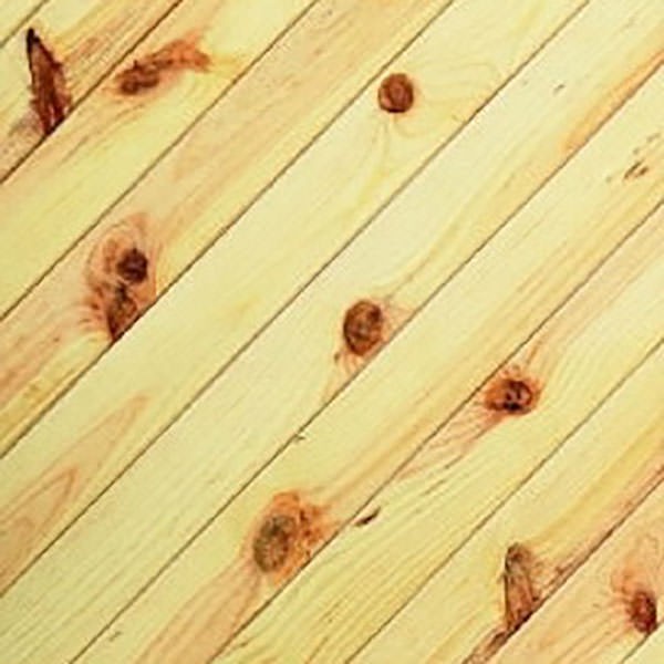 Lambris bois pin naturel noueux L.200 x l.10 cm x Ep.10 mm